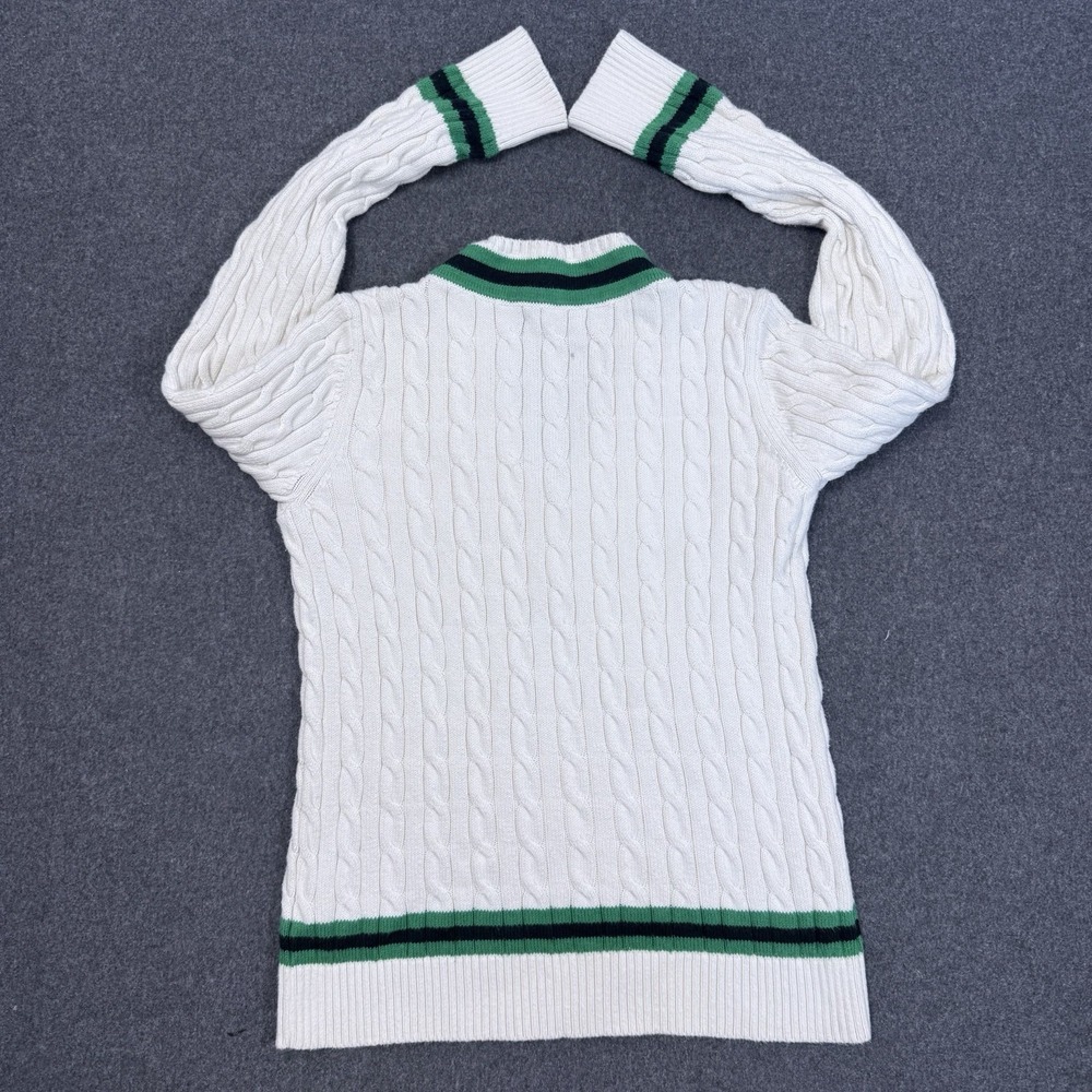 Lauren Ralph Lauren Cable Knit V Neck Sweater Womens M - Picture 10 of 11